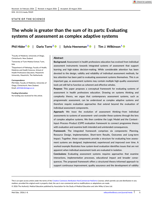 The whole is greater than the sum of its parts: Evaluating systems of assessment as complex adaptive systems