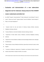 Evaluation and demonstration of a new tuberculosis 2 diagnostic tool for Indonesia: Study protocol of the EVIDENT 3 cluster randomised controlled trial