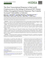The host transcriptional response to real-world cryptococcosis in the setting of advanced HIV disease defines dysregulated immune responses that underlie increased vulnerability to infection