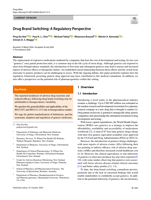 Drug Brand Switching: A Regulatory Perspective