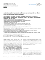 Antarctic sea ice response to meltwater due to Antarctic ice sheet mass loss in a multi-model ensemble