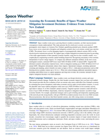 Assessing the Economic Benefits of Space Weather Mitigation Investment Decisions: Evidence From Aotearoa New Zealand