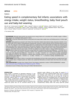 Eating speed in complementary fed infants: associations with energy intake, weight status, breastfeeding, baby food pouch use and baby-led weaning