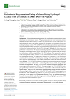 Periodontal Regeneration Using a Mineralizing Hydrogel Loaded with a Synthetic CEMP1-Derived Peptide