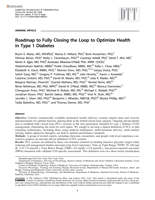 Roadmap to Fully Closing the Loop to Optimize Health in Type 1 Diabetes